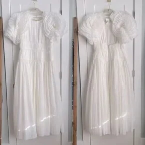 Aje Sculptura Expressive Pleated Organza Maxi Dress White Bridal NEW with tag - Picture 5 of 15